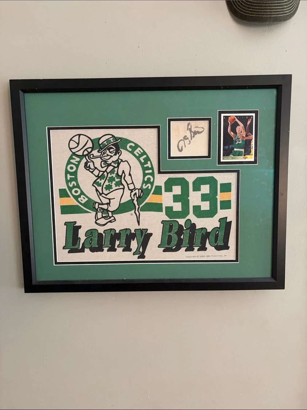 Larry Bird Boston Celtics Green Framed Wall Art